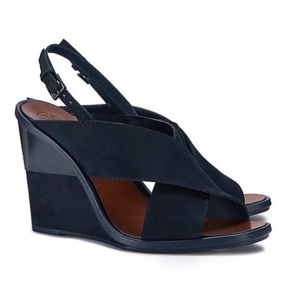 Criss Cross Tory Burch Gabrielle Wedge Sandals - Picture 10 of 10